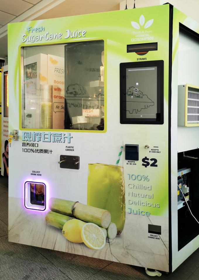 Multi Function Cane Fresh Vending Machine 220V Commercial Sugarcane ...