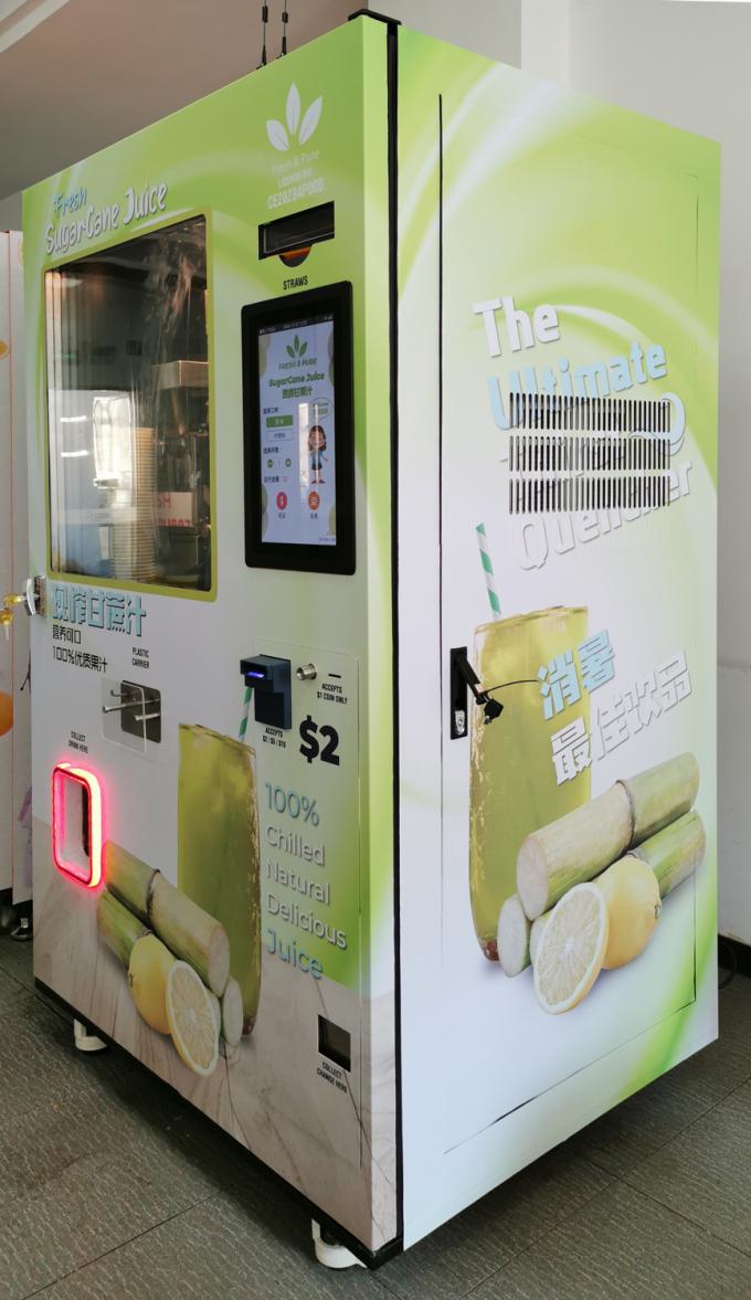 Multi Function Cane Fresh Vending Machine 220V Commercial Sugarcane