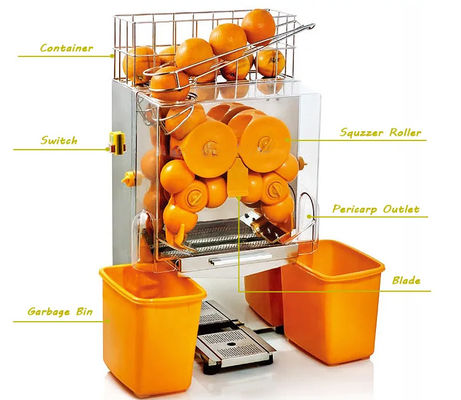 PLC Fresh Squeezed Orange Juice Machine Lemon Pomegranate Extracting 120W