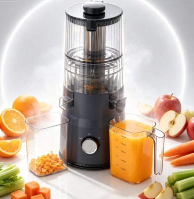 Fresh Smart HJ103A Compact Slow Masticating Juicer – Stylish Multi-Color Edition with 135mm Wide Chute, 200W Cold Press & Self-Cleaning for Small Kitchens