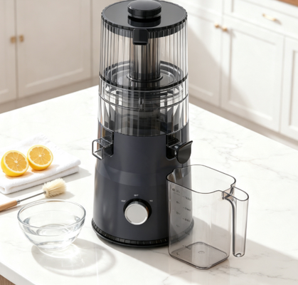 Fresh Smart HJ103 Compact Slow Masticating Juicer – Small Size, Big Flavour, Even Bigger Nutrition with 135mm Wide Chute, 200W Cold Press & Self-Cleaning