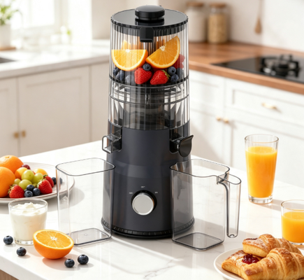 Fresh Smart HJ103 Compact Slow Masticating Juicer – The Smart Choice for Modern Kitchens with 135mm Wide Chute, 200W Cold Press & Self-Cleaning