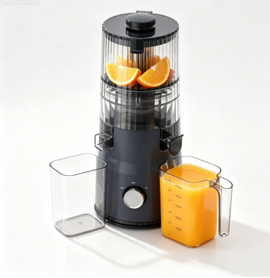 Fresh Smart HJ103 Compact Slow Masticating Juicer – Perfect for Apartments, RVs & Tiny Homes with 135mm Wide Chute, 200W Cold Press & Self-Cleaning