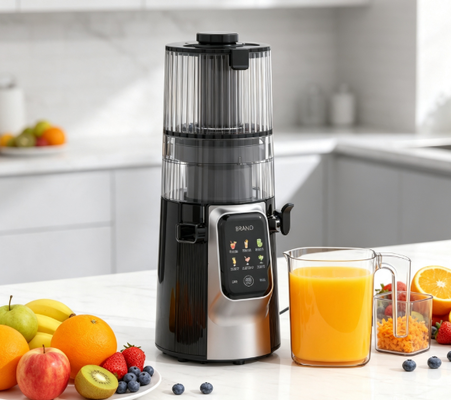 Fresh Smart HJ102D Multi-Function Slow Masticating Juicer – Nourish Your Family Naturally with 6 Modes, 135mm Wide Chute, 200W Cold Press & Self-Cleaning