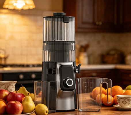 Fresh Smart HJ102C Slow Masticating Juicer – The Juicer That Makes Your Kitchen Feel Complete with 3 Adjustable Speeds, 135mm Wide Chute, 200W Cold Press & Self-Cleaning