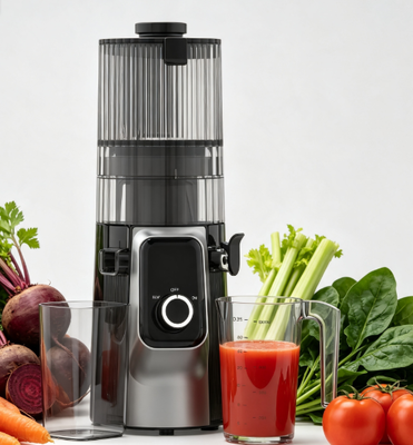 Fresh Smart HJ102C Slow Masticating Juicer – The Smart Choice for Custom Juicing with 3 Adjustable Speeds, 135mm Wide Chute, 200W Cold Press & Self-Cleaning