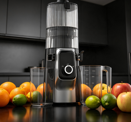 Fresh Smart HJ102C Slow Masticating Juicer – Multi-Speed Edition with 3 Adjustable Speed Settings, 135mm Wide Chute, 200W Cold Press & Self-Cleaning for Custom Juicing