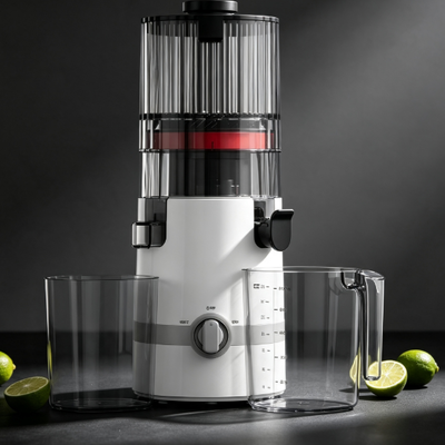 Fresh Smart HJ102B Slow Masticating Juicer – Bring Freshness Home with 135mm Chute, 200W Cold Press, Self-Cleaning & Trusted Safety Lock