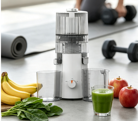 Fresh Smart HJ102A Slow Masticating Juicer – High-Yield 200W Cold Press Extractor with 135mm Wide Chute, Self-Cleaning Function & BPA-Free Materials