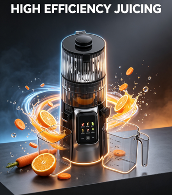 Ergonomic Control Countertop Juicer HJ102D, 135mm Big Inlet Veg Fruit Machine