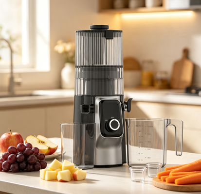 Ergonomic 116° Control Slow Masticating Juicer HJ102C Large Capacity Cups