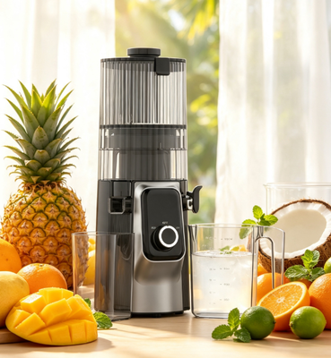 Compact Countertop Juice Maker HJ102C, High Yield Vegetable Fruit Squeezer