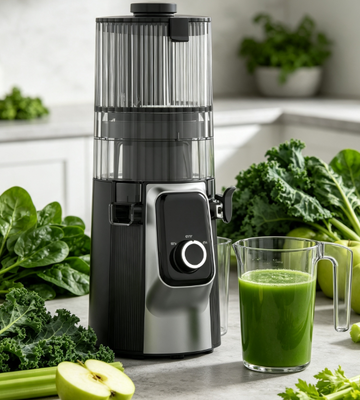 BPA-Free Cold Masticating Juicer HJ102C with Reverse Unclog Function for Kitchen