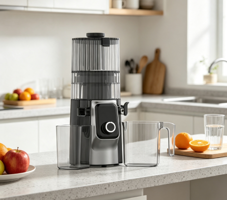 HJ102C Ergonomic 116° Control Slow Juicer, Large Capacity Juice & Pulp Cup Household Juicer