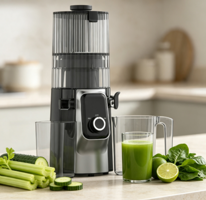 Fresh Smart HJ102C Whole Fruit Slow Juicer — 135mm No-Prep Feed Chute, 200W Motor, Easy Clean Design