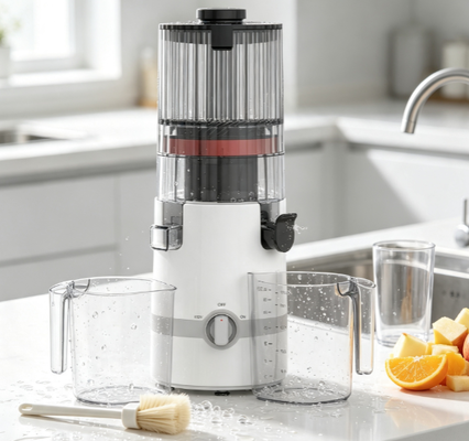 Fresh Smart HJ102B Wide-Feed Slow Masticating Juicer with 135mm Chute, 200W Motor, BPA-Free