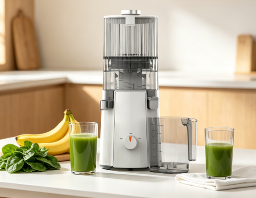 Fresh Smart HJ102A BPA-Free Slow Masticating Juicer — 200W Power, 135mm Feed Chute for Whole Apples